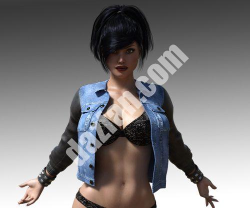 [daz服装] 牛仔和皮夹克创世纪3女性-DAZ爱好者