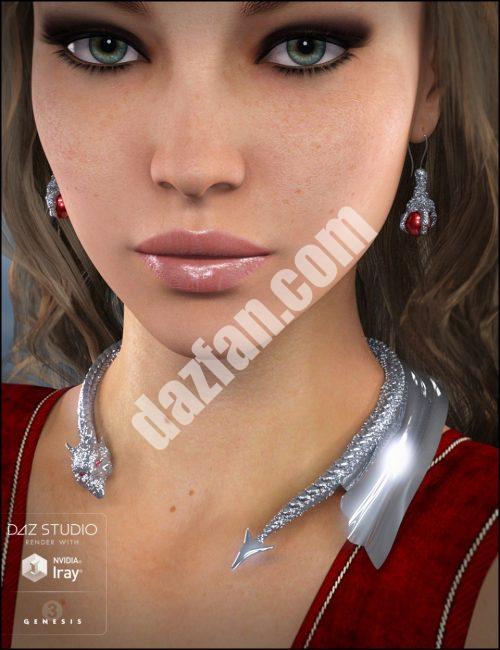 [daz服装] 创世纪3女性龙首饰-DAZ爱好者