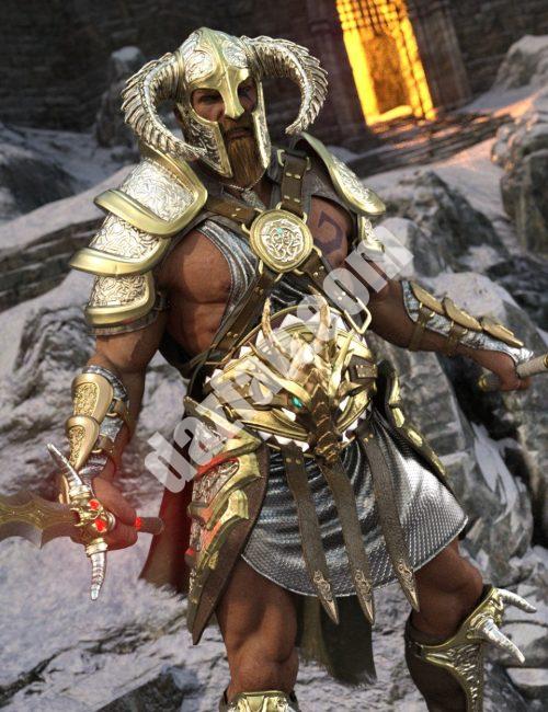 [daz服装] 龙剑野蛮人服装纹理-DAZ爱好者