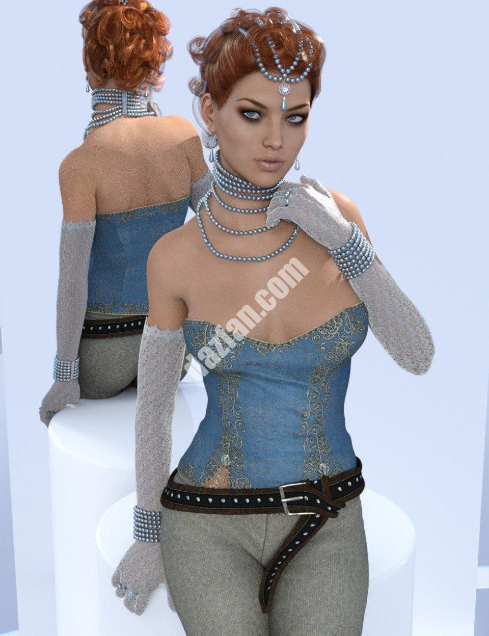 [daz服装] 创世纪3女款公爵夫人珍珠-DAZ爱好者