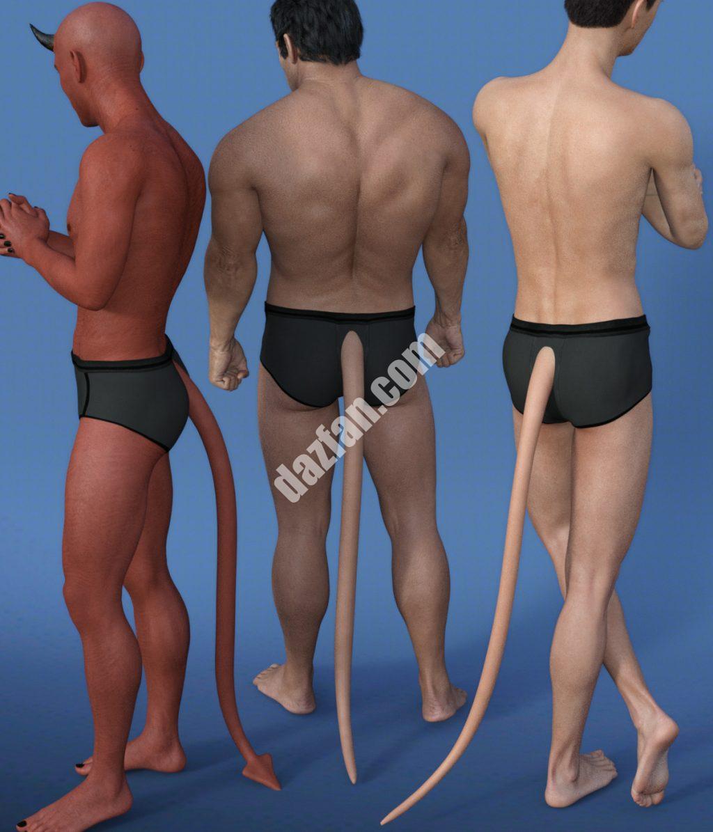 [daz服装] 创世纪3男性的EasyPose尾巴-DAZ爱好者