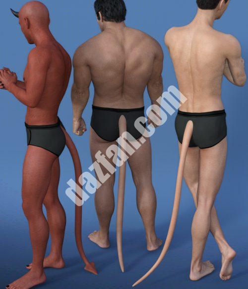 [daz服装] 创世纪3男性的EasyPose尾巴-DAZ爱好者