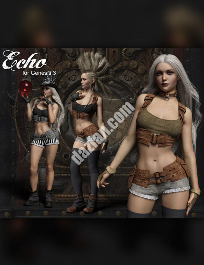 [daz服装] 创世纪3号女性的回声装备-DAZ爱好者