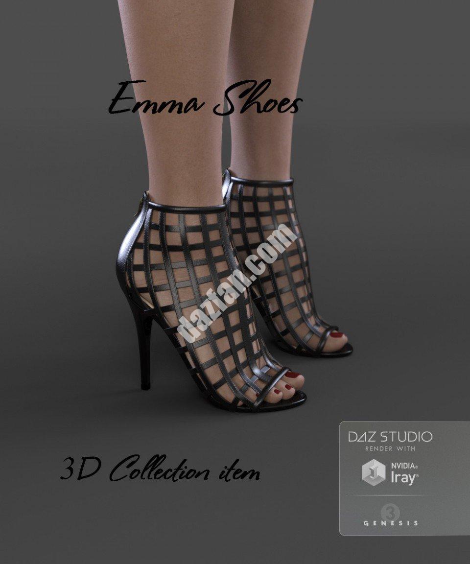 [daz服装] 艾玛创世纪3女鞋-DAZ爱好者