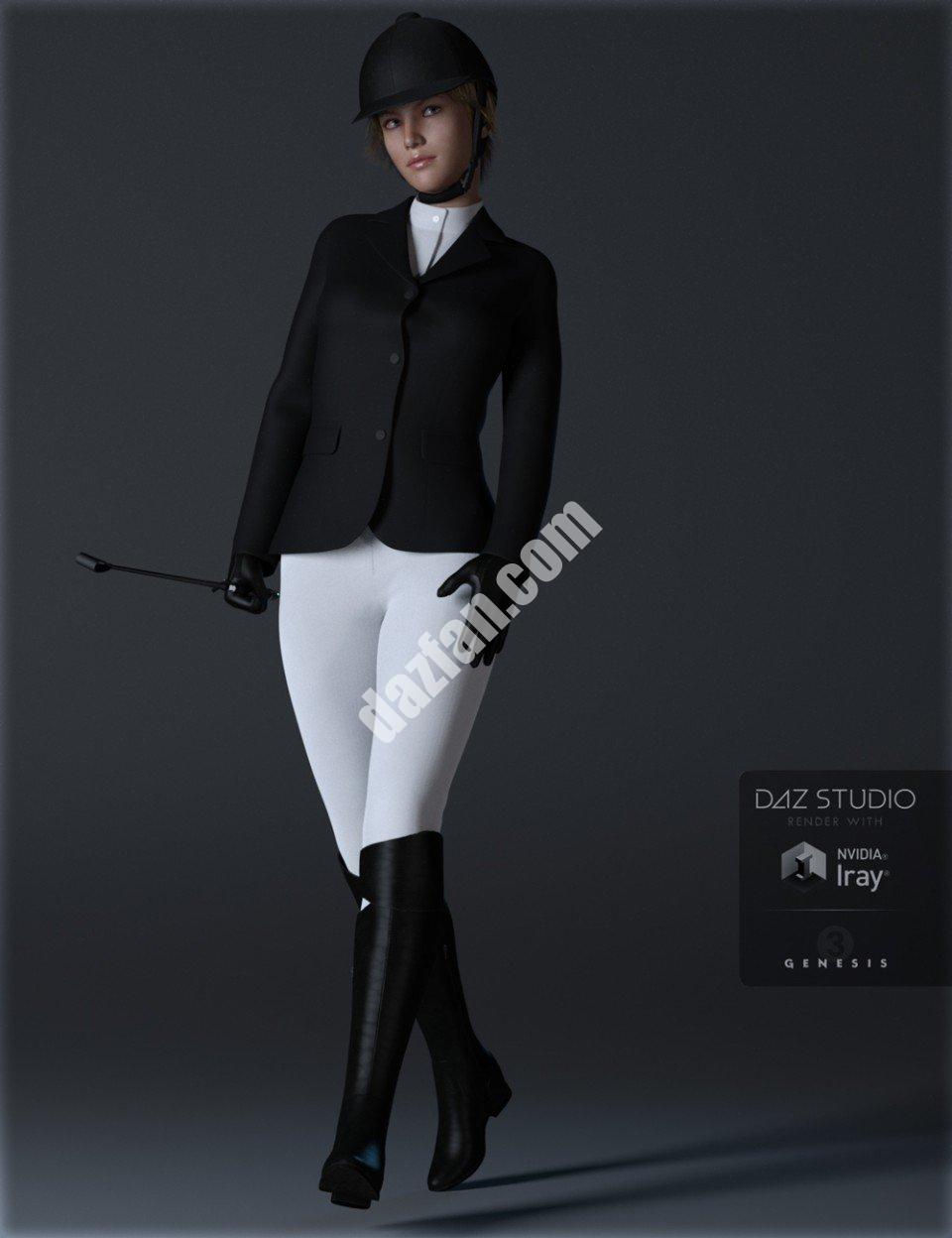 [daz服装] 创世纪3女子马术服-DAZ爱好者