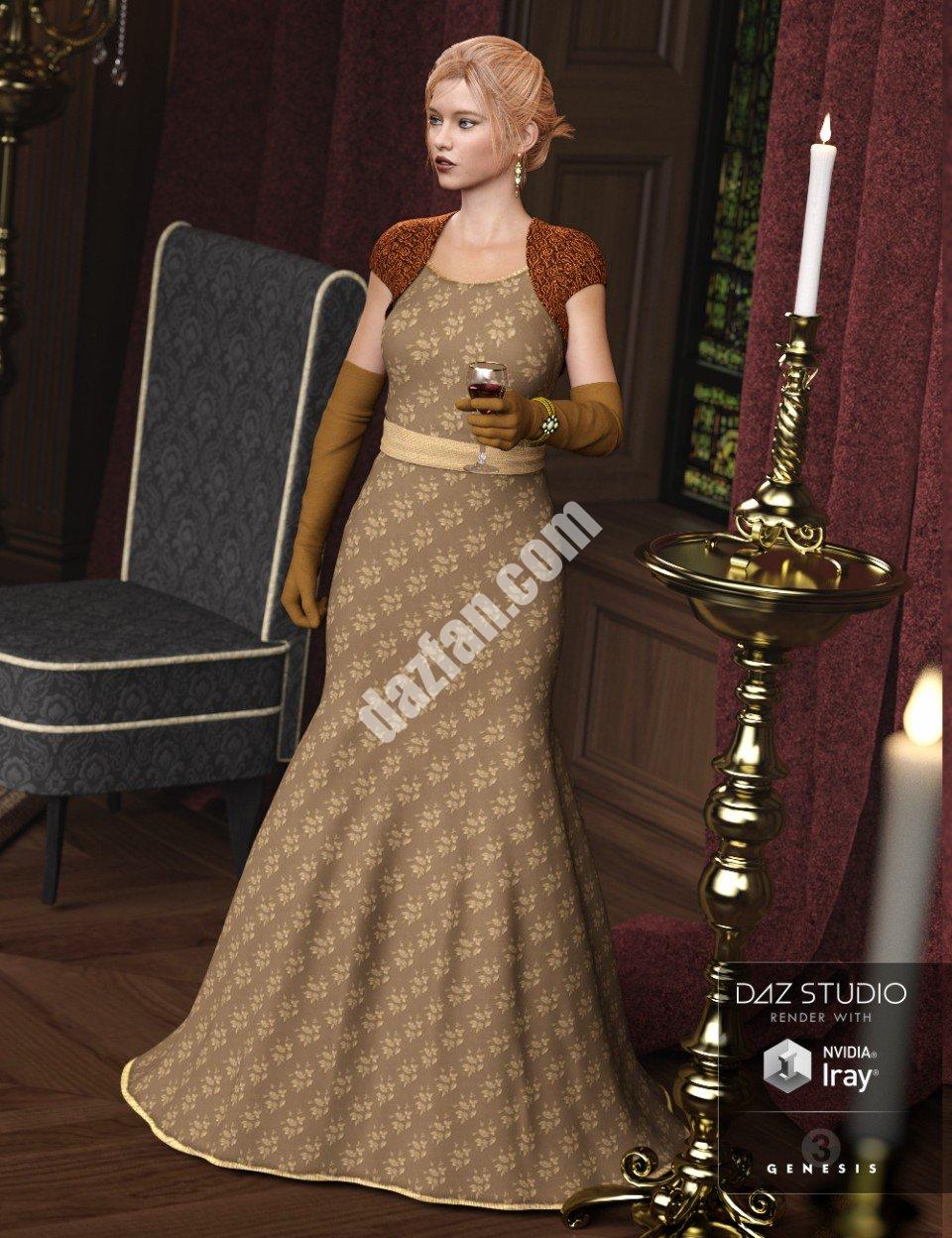 [daz服装] 创世纪3女性晚礼服-DAZ爱好者