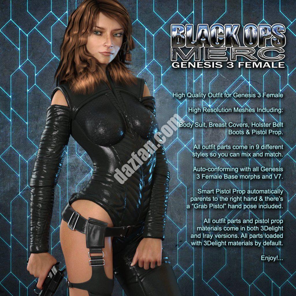 [daz服装] 黑衣雇佣兵为G3服务-DAZ爱好者