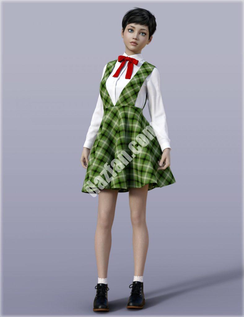 [daz服装] H&C创世纪3女生校服A-DAZ爱好者
