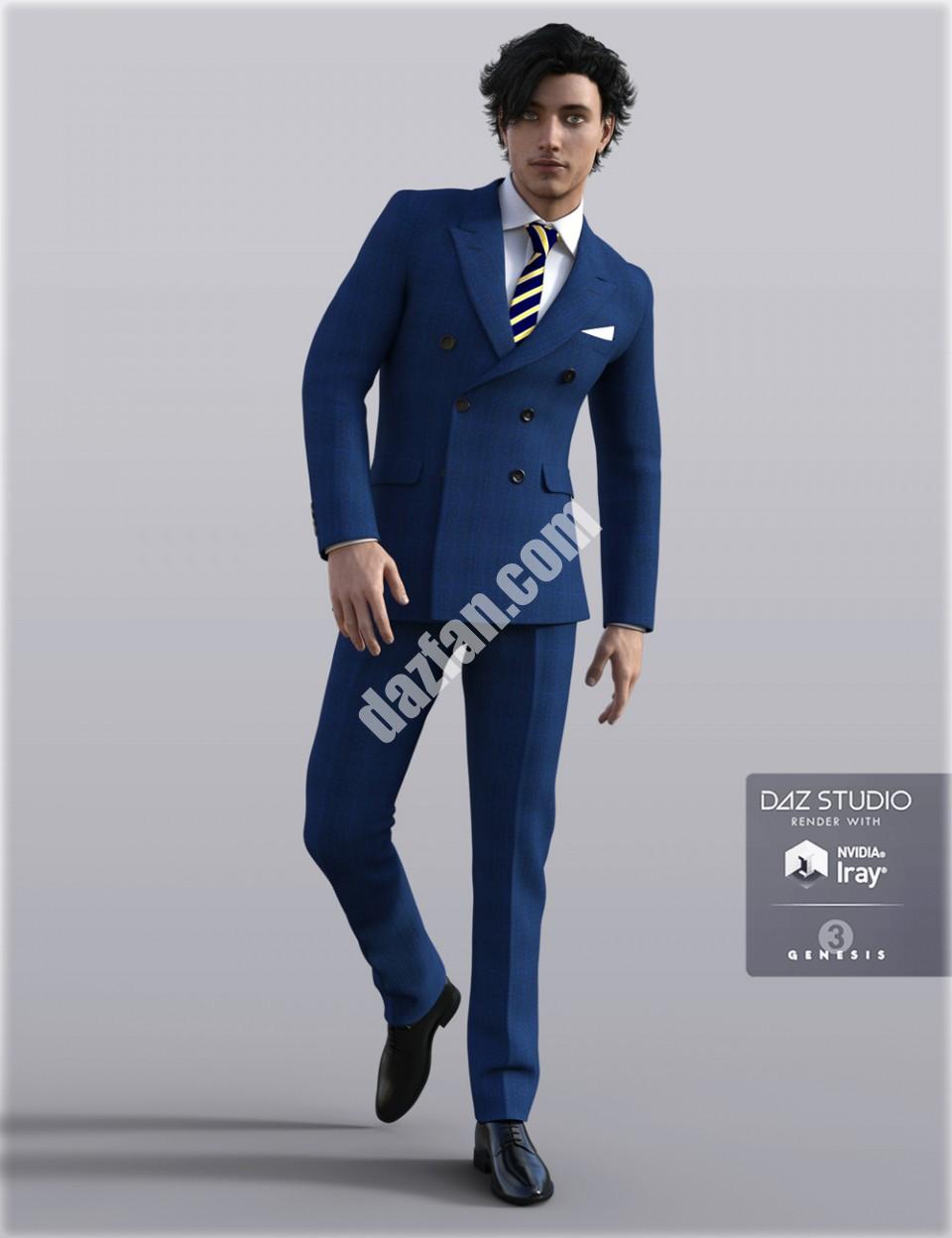 [daz服装] H&C商务套装B(创世纪3男)-DAZ爱好者