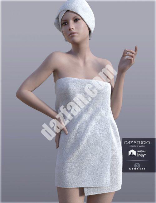 [daz服装] 创世纪3女用H&C沐浴巾-DAZ爱好者