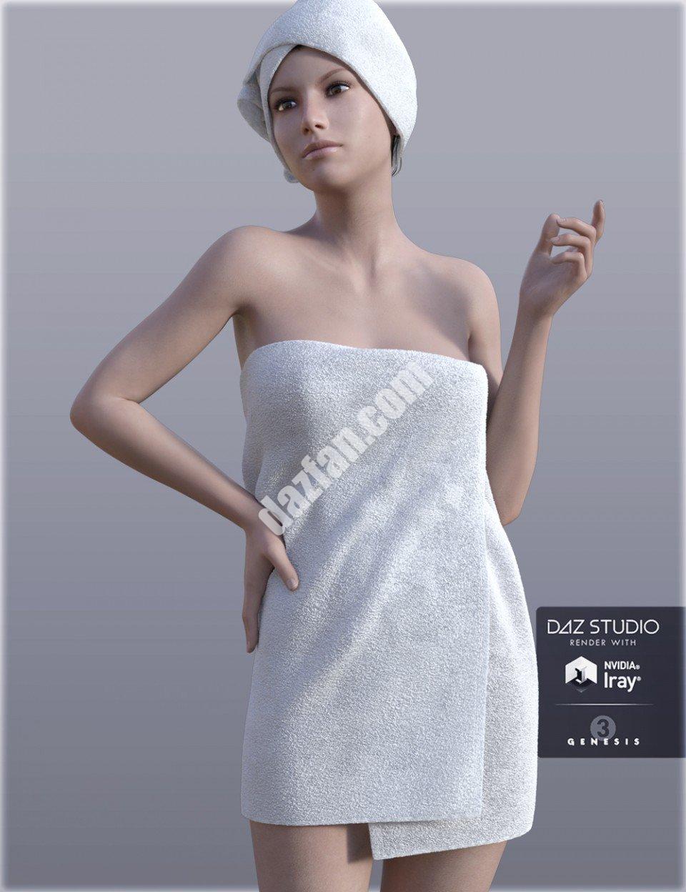 [daz服装] 创世纪3女用H&C沐浴巾-DAZ爱好者