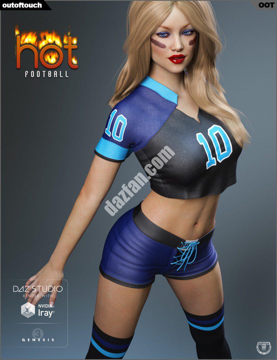 [daz服装] 创世纪3女性热足球装备-DAZ爱好者