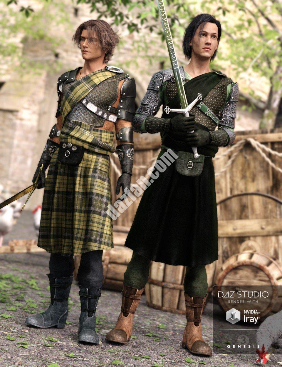 [daz服装] 高地人服装纹理-DAZ爱好者