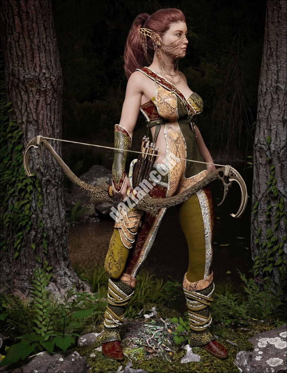 [daz服装] 女猎人-DAZ爱好者