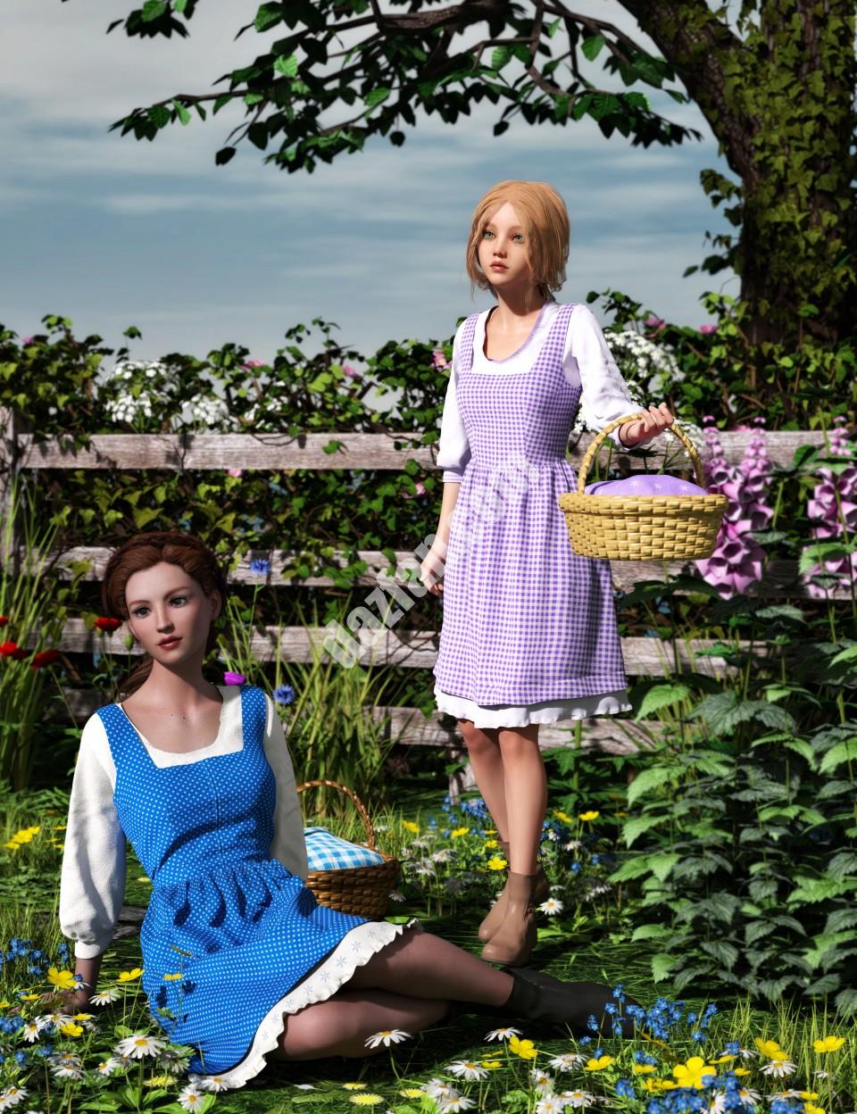 [daz服装] 《创世纪3》中的乡村少女-DAZ爱好者