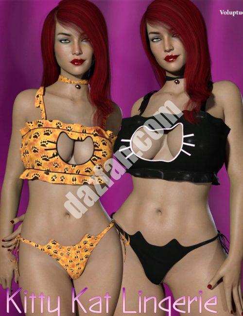 [daz服装] 小猫内衣G3F-DAZ爱好者