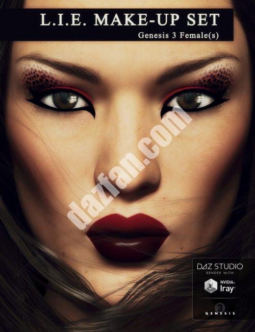 [daz服装] L.I.E创世纪3女性化妆套装-DAZ爱好者
