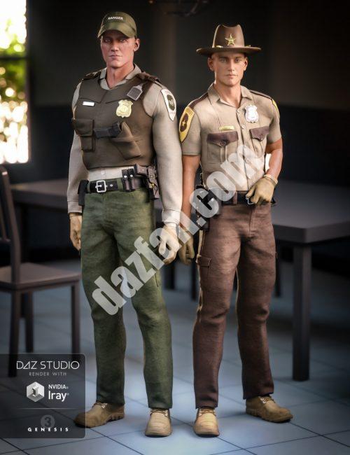 [daz服装] 创世纪2和3男性的执法服装纹理-DAZ爱好者