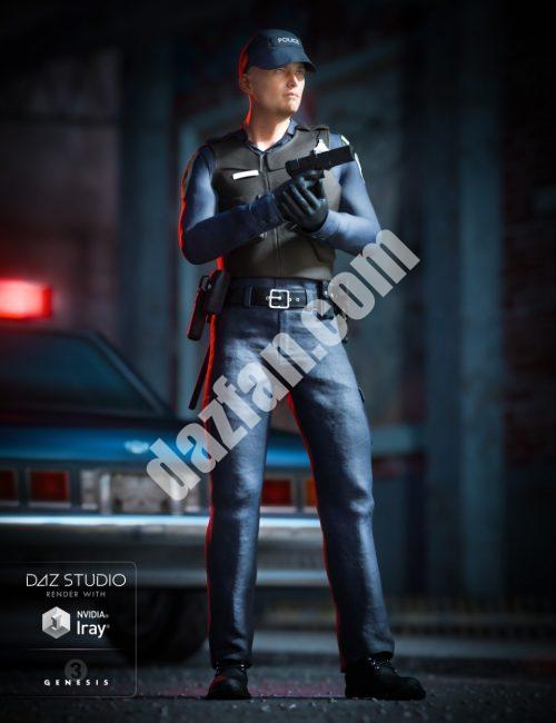 [daz服装] 创世纪2和3男性执法服装-DAZ爱好者