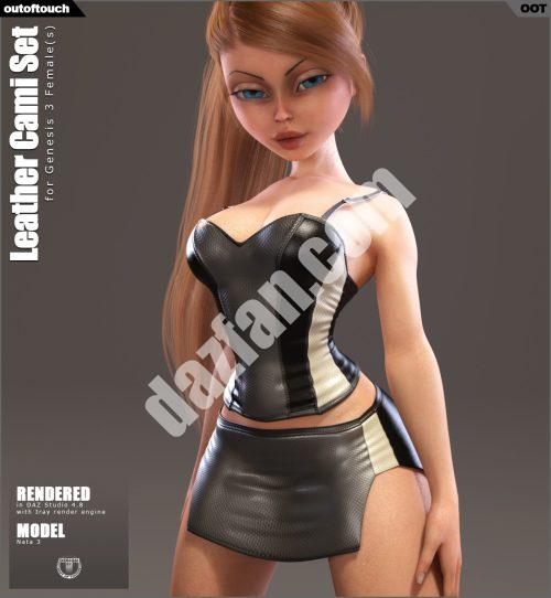 [daz服装] 皮革Cami设置创世纪3女性和Nata3-DAZ爱好者