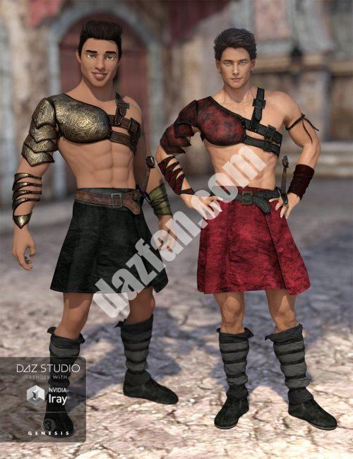 [daz服装] 皮革战士装材质-DAZ爱好者