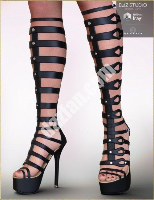 [daz服装] 《创世纪3》女式露西亚鞋-DAZ爱好者