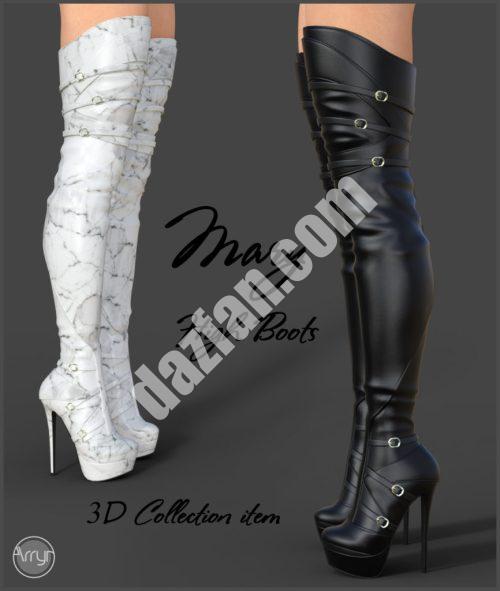 [daz服装] 玛丽高靴创世纪3女性-DAZ爱好者
