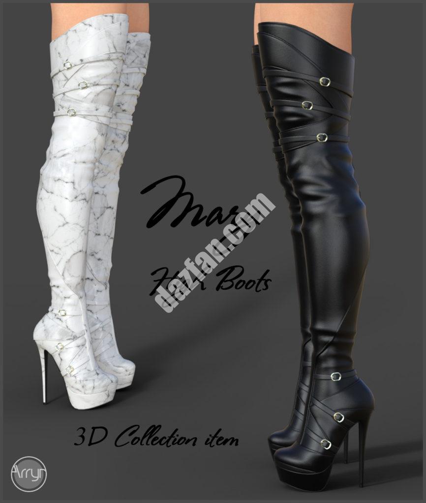 [daz服装] 玛丽高靴创世纪3女性-DAZ爱好者