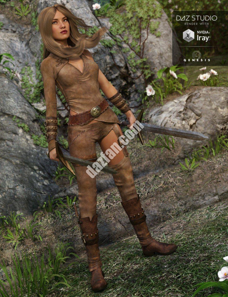 [daz服装] 创世纪3女性的恶作剧服装-DAZ爱好者