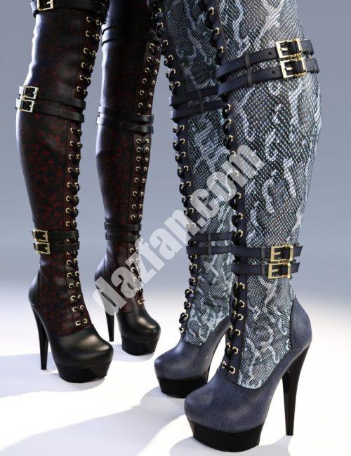 [daz服装] 娜塔莉创世纪3女靴-DAZ爱好者