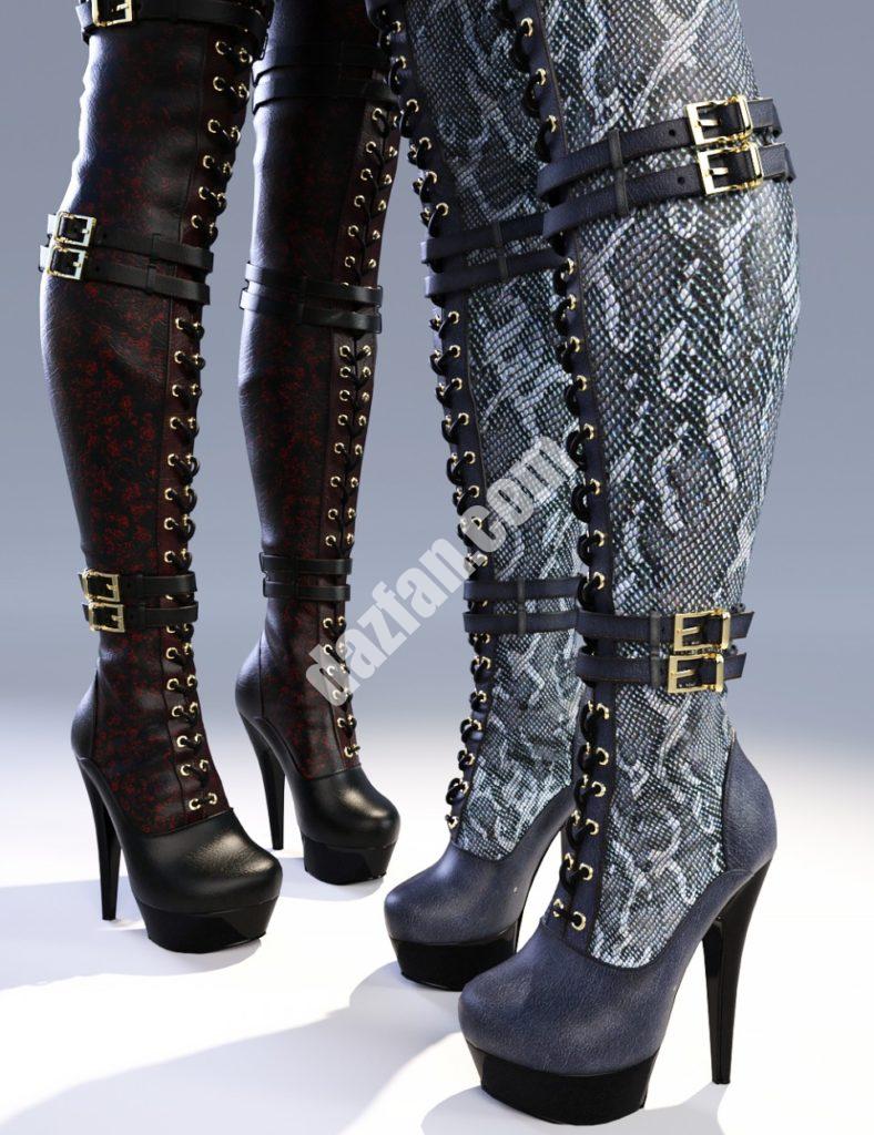 [daz服装] 娜塔莉创世纪3女靴-DAZ爱好者