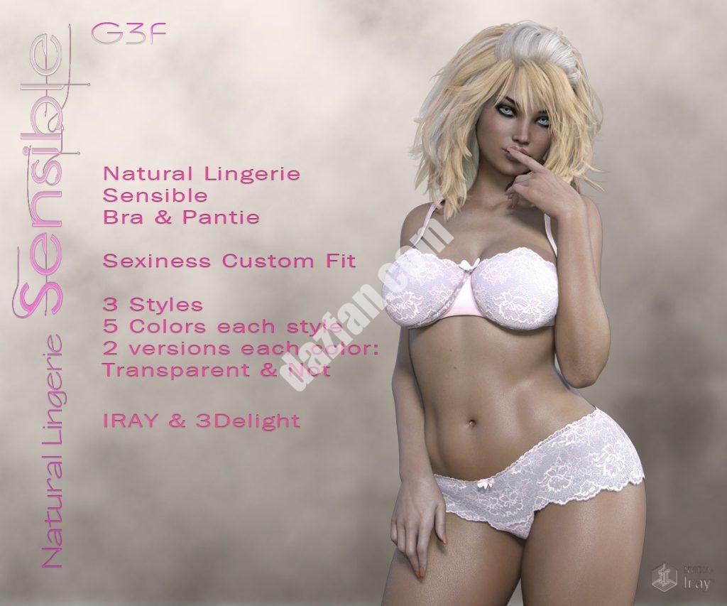[daz服装] 自然内衣明智的G3F-DAZ爱好者