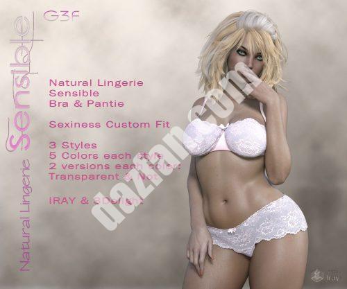 [daz服装] 自然内衣明智的G3F-DAZ爱好者