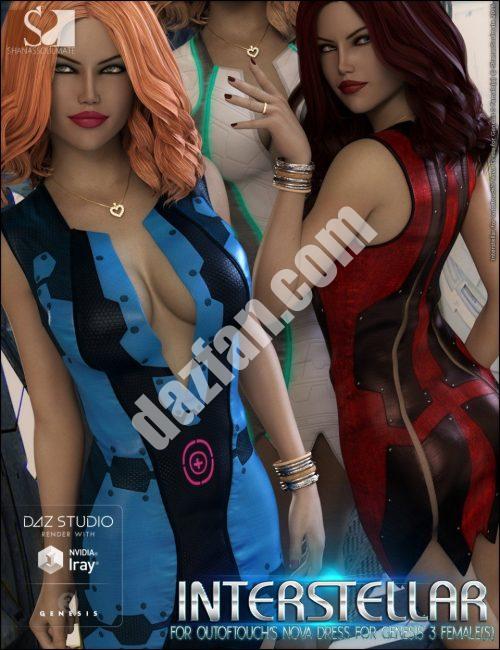 [daz服装] 新星礼服星际纹理-DAZ爱好者