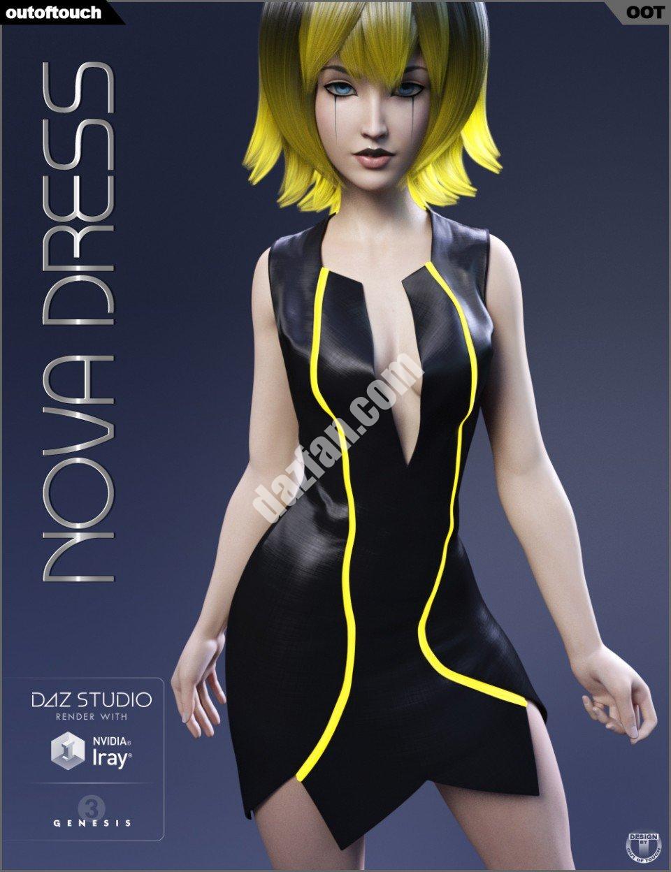 [daz服装] 创世纪3女性版Nova礼服-DAZ爱好者