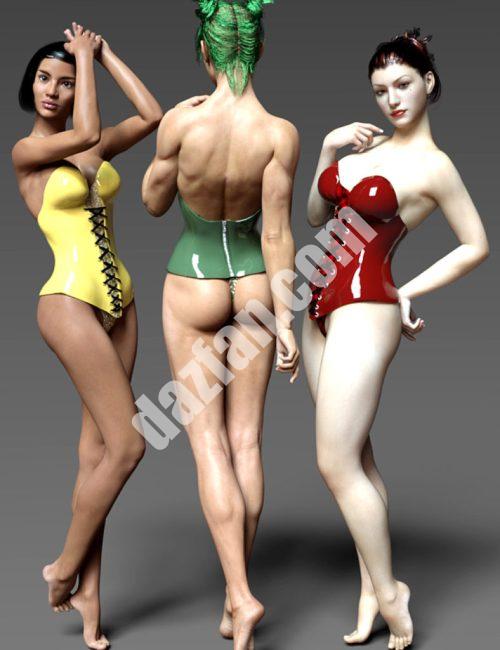 [daz服装] PVC乳胶紧身胸衣为G3F-DAZ爱好者