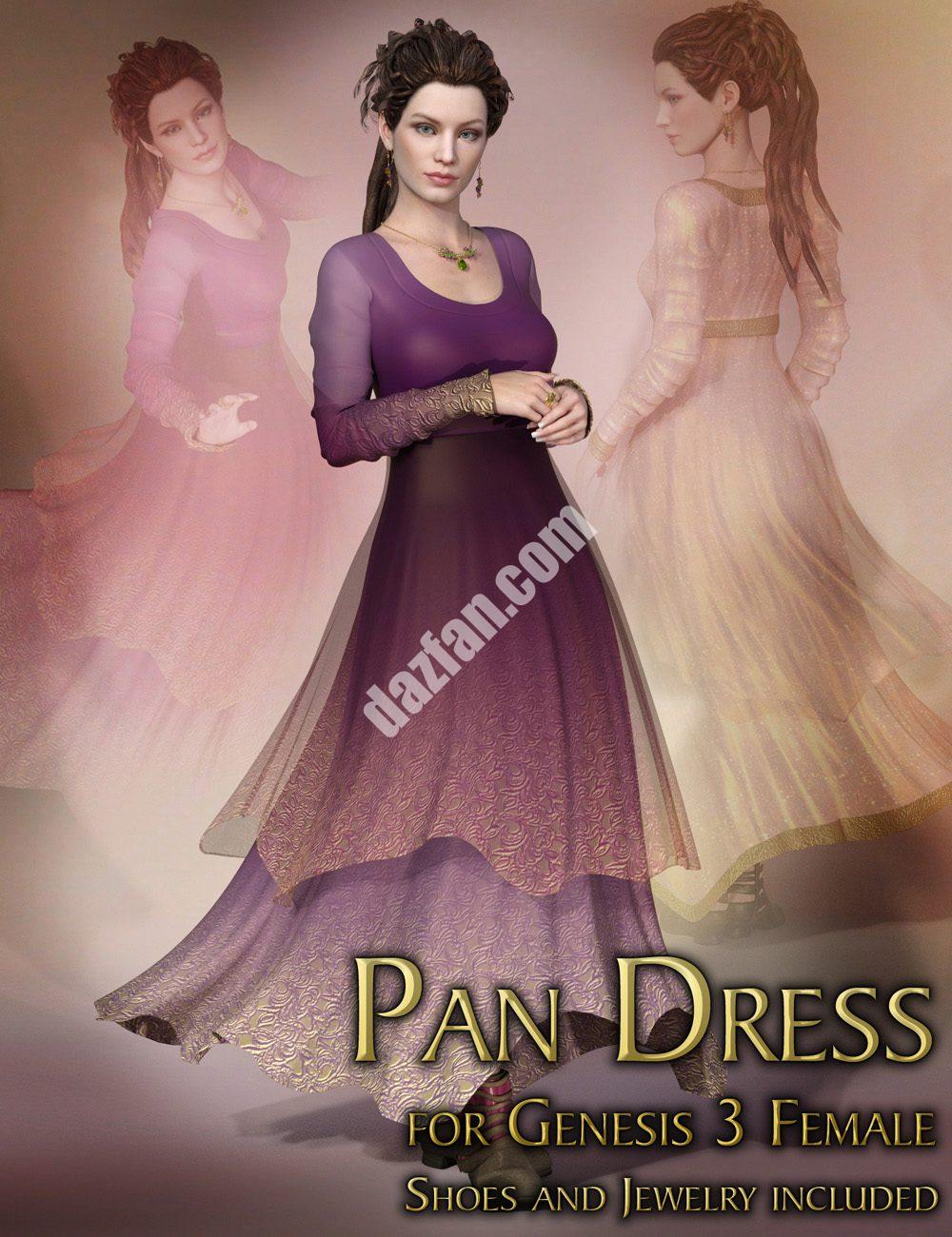 [daz服装] 创世纪3女性的潘裙-DAZ爱好者