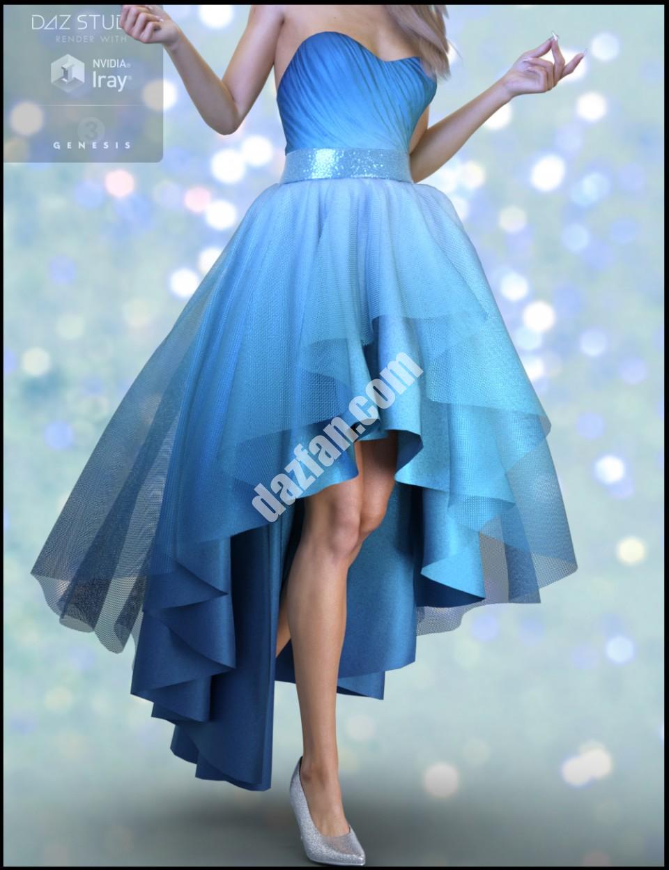[daz服装] 创世纪3女性派对礼服套装-DAZ爱好者