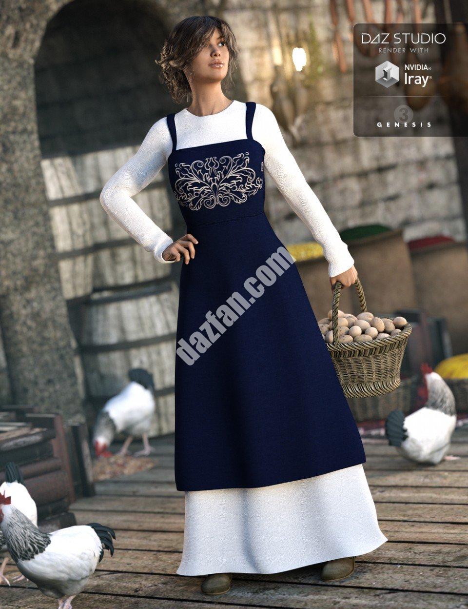 [daz服装] 《创世纪》第三章女性的农家装-DAZ爱好者