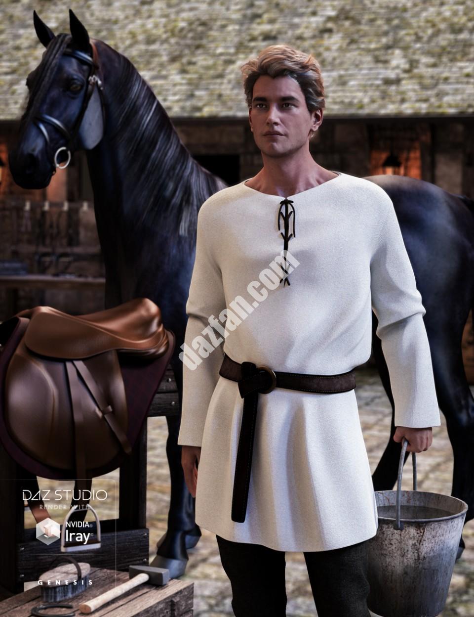 [daz服装] 《创世纪3》中的农民服装-DAZ爱好者