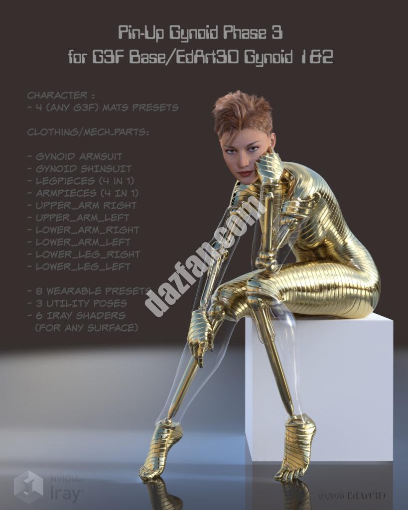 [daz服装] 用于G3F底座的插针陀螺仪阶段3和插针陀螺仪1和2-DAZ爱好者