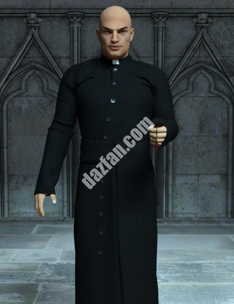 [daz服装] 创世纪3男祭司服装-DAZ爱好者