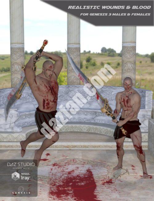 [daz服装] 创世纪3:真实的伤口和血液-DAZ爱好者