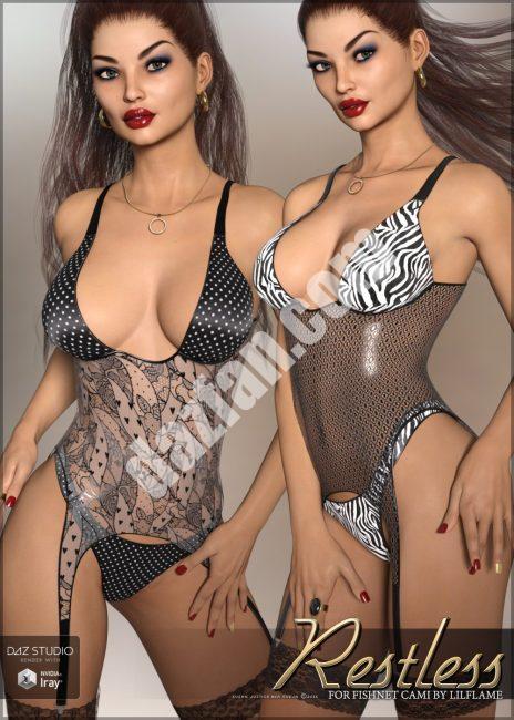 [daz服装] 渔网卡米焦躁不安-DAZ爱好者