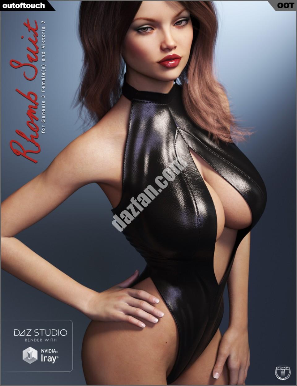 [daz服装] 《创世纪3》女性菱形套装-DAZ爱好者