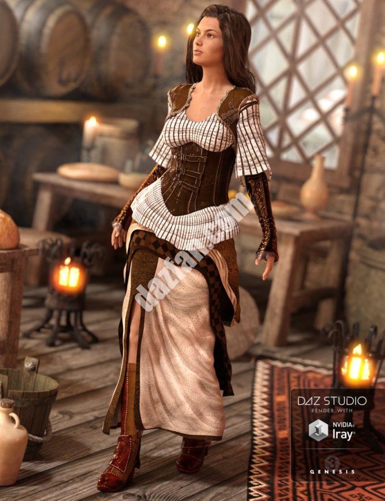 [daz服装] 创世纪3女版的Rivetina Steampunk-DAZ爱好者