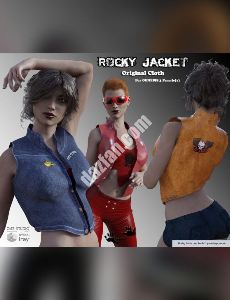 [daz服装] 创世纪3女性的洛基夹克-DAZ爱好者