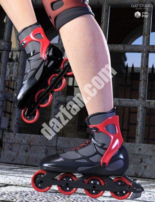 [daz服装] 创世纪3女性版轮滑鞋-DAZ爱好者