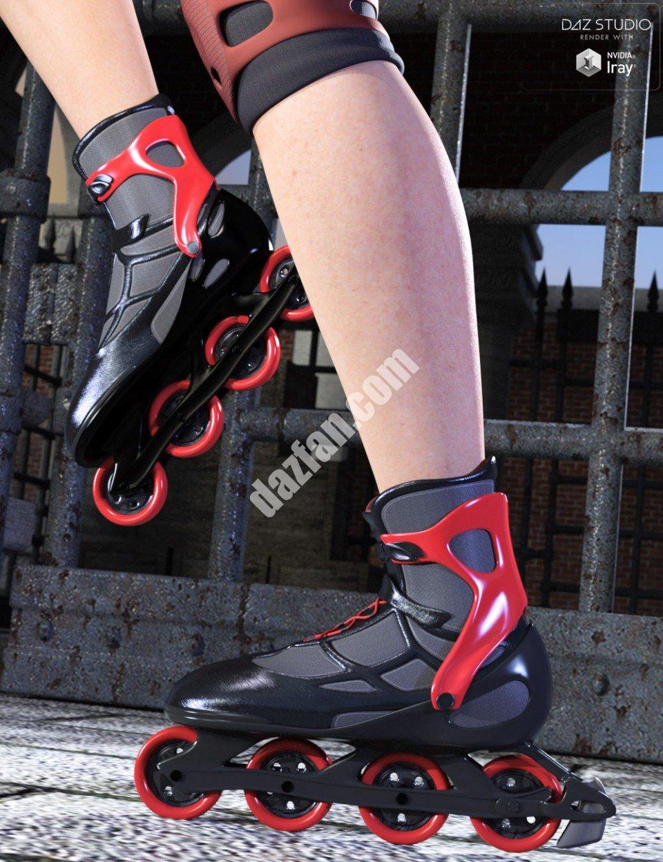 [daz服装] 创世纪3女性版轮滑鞋-DAZ爱好者