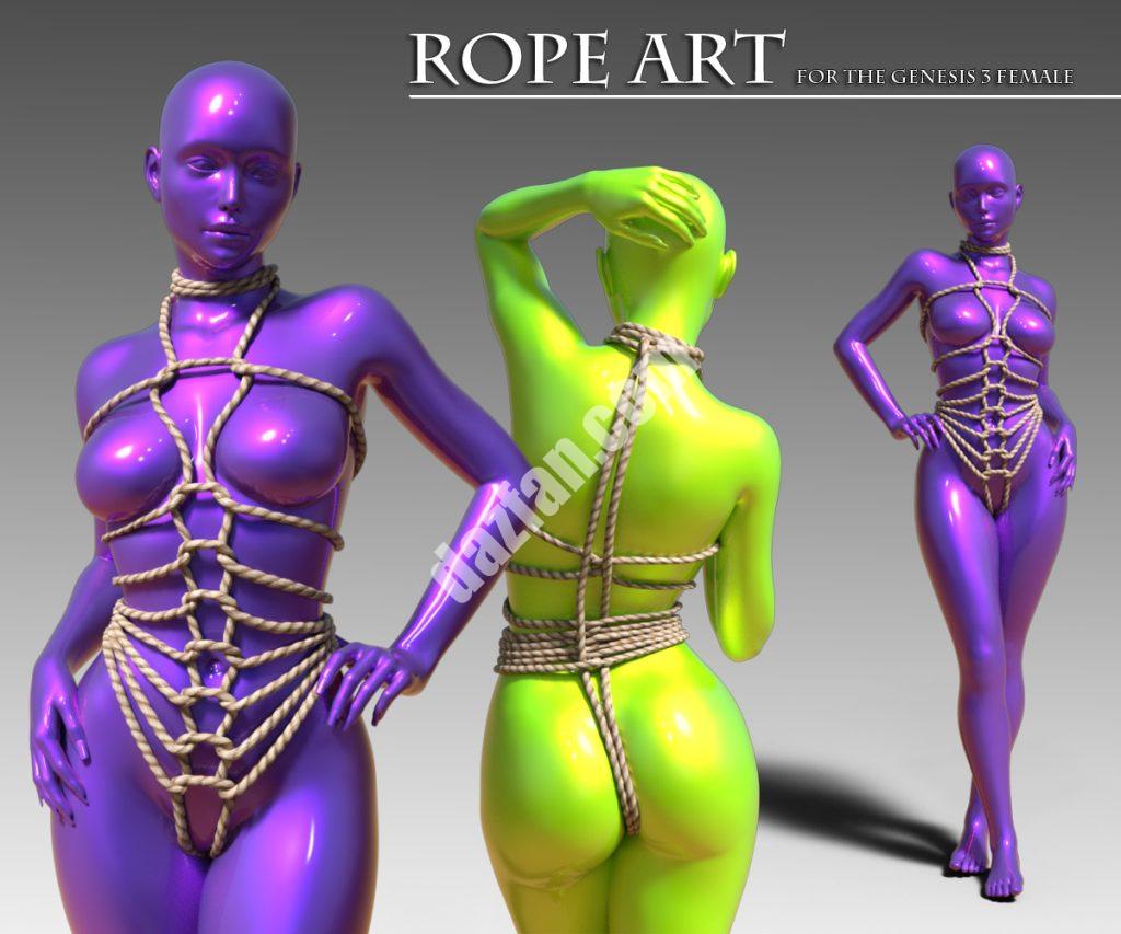 [daz服装] 绳索艺术装备为G3F-DAZ爱好者